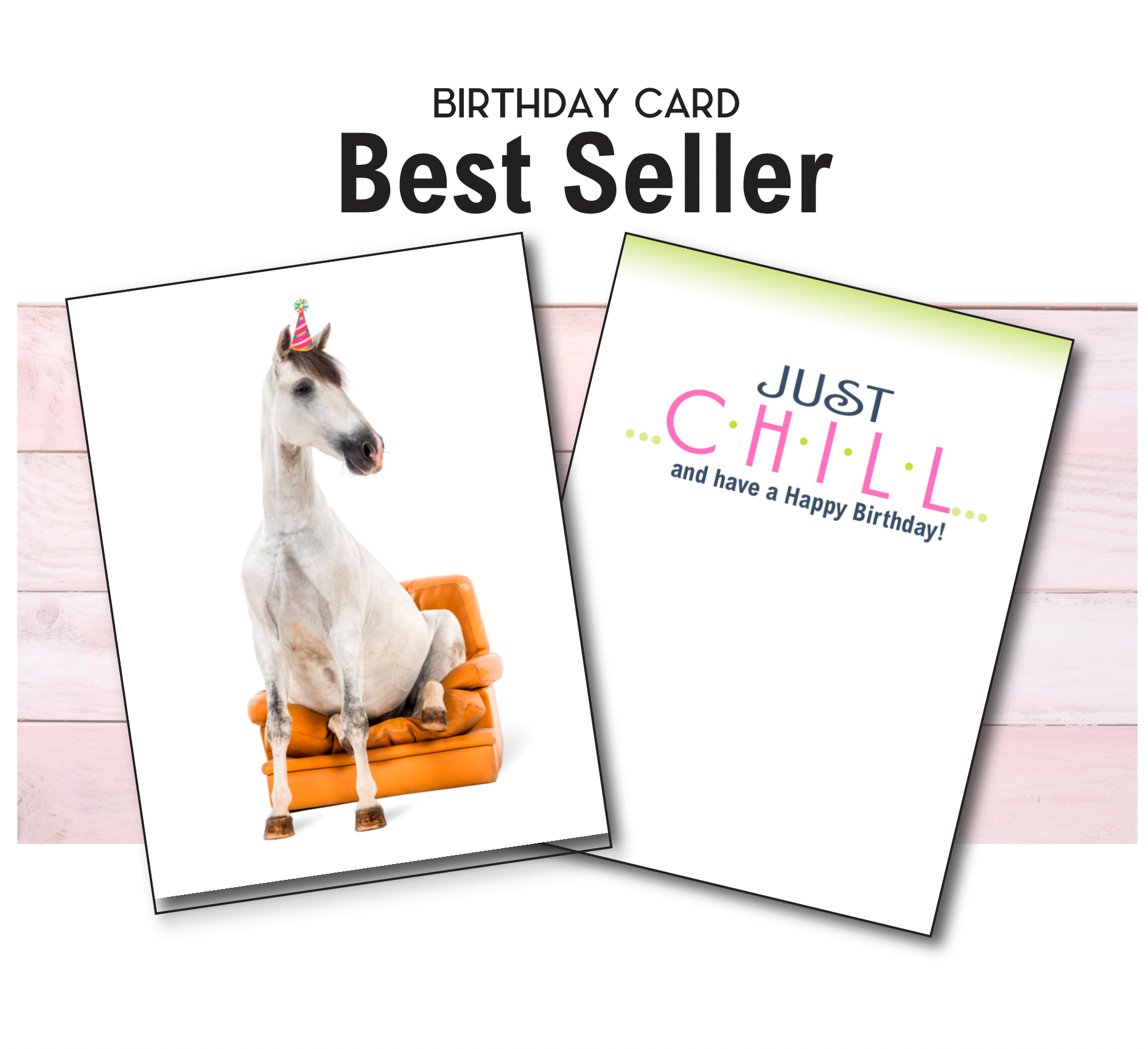 Horse Birthday Card: Horse Sitting