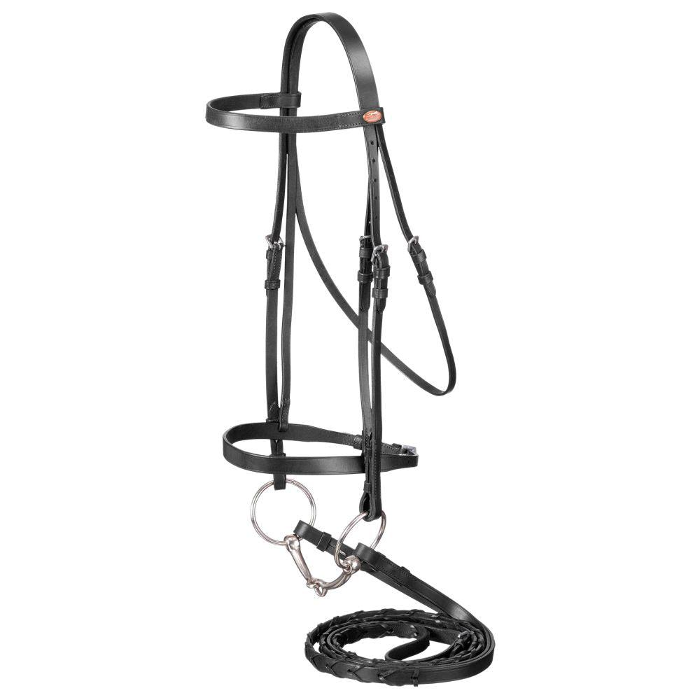 Equitare Laced Rein Snaffle Bridle - Pony