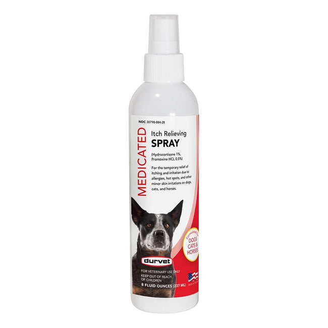 DURVET Medicated Itch Relieving Spray 8 oz Bottle