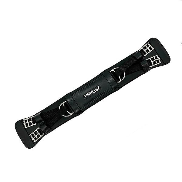 ThinLine Dressage Girth - monoflap with V buckle Black full view