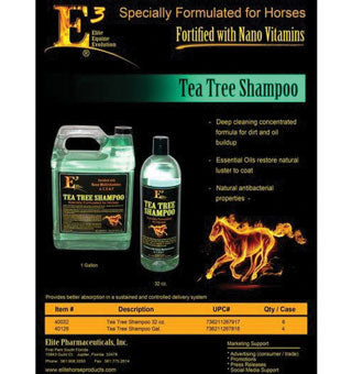 E3 Elite Equine Evolution Tea Tree Shampoo 32oz