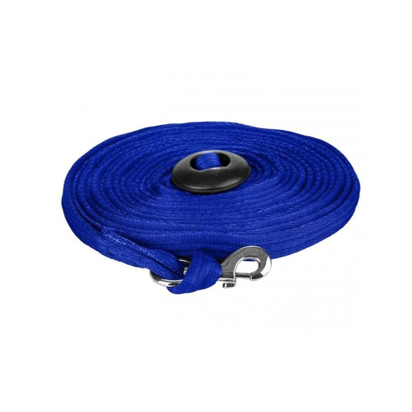 25' Cushion Web Lunge Line royal blue with snap hook