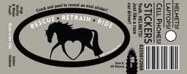 Horse Hollow Press - Horse Laptop, Cell Phone & Helmet Sticker: Rescue,