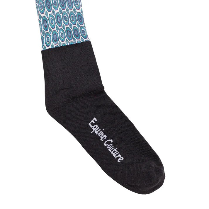 EC Ladies Kelsey Padded Knee Hi Boot Socks aqua foot detail