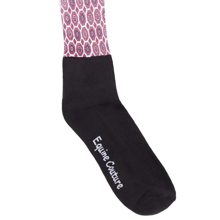 EC Ladies Kelsey Padded Knee Hi Boot Socks hot pink foot detail