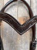 Rodeo Drive - Floral V Browband Dark Oil Headstall / Bridle