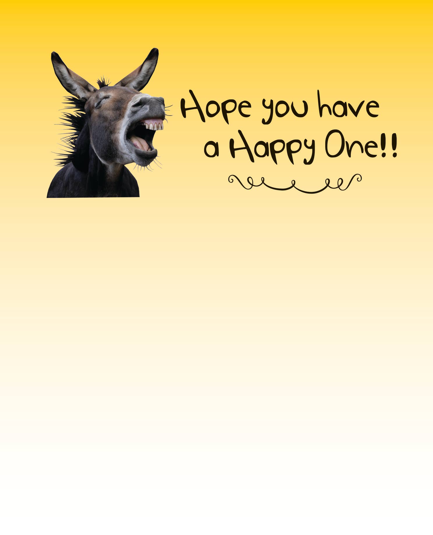 Donkey Birthday Card: Braying Good Birthday