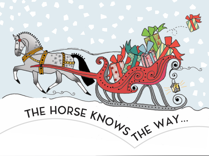 Horse Christmas Card - Santa Knows