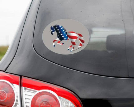 ALL AMERICAN HORSE BUMPER STICKER