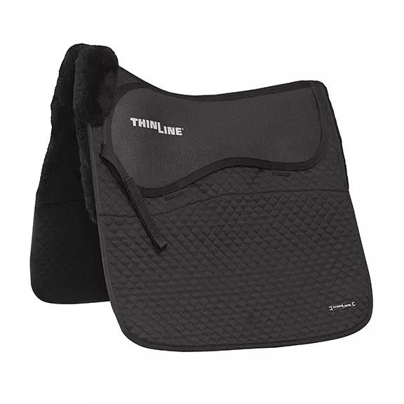 ThinLine Woven Wool Dressage Pad in Black