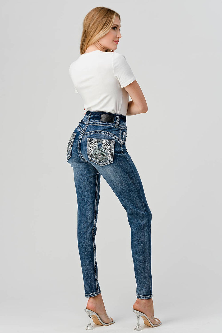 Stretchy Skinny Bling Jeans 