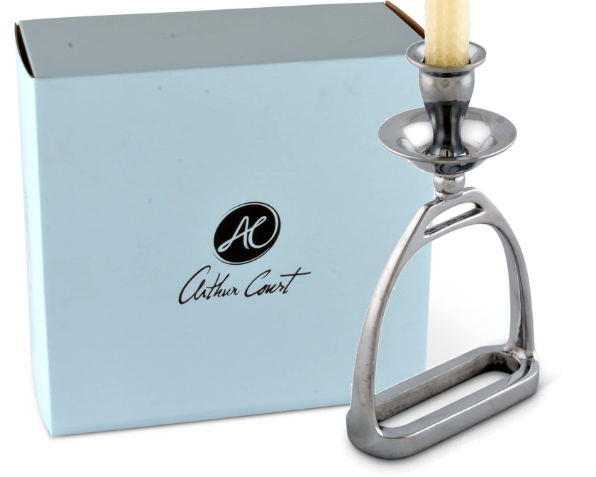 Arthur Court - Equestrian Stirrup Candlestick