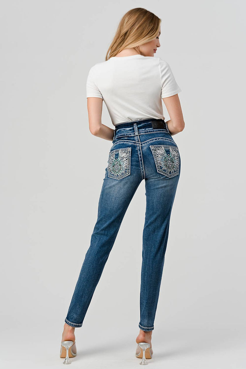 Stretchy Skinny Bling Jeans 