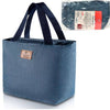 Zippered Insulated Cooler Lunch Bags Blue
