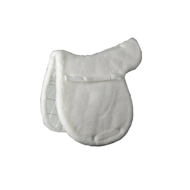 Ovation® Quilted Bottom Hunter Pad in white with belts to keep the pad from slipping.