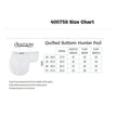Ovation® Quilted Bottom Hunter Pad size chart with details on how to measure.