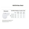 Ovation® Quilted Bottom Hunter Pad size chart with details on how to measure.