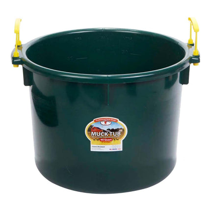 DuraFlex® Muck Tub - Bucket in green 40 qt capacity with handles.