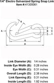 E-Rigging Electro Galvanized Spring Snap Link