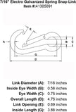 E-Rigging Electro Galvanized Spring Snap Link