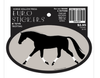 Horse Hollow Press - Oval Equestrian Horse Sticker: Trotting Warmblood w/ Wraps