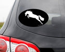 Horse Hollow Press - Oval Equestrian Horse Sticker: Jumper on Black