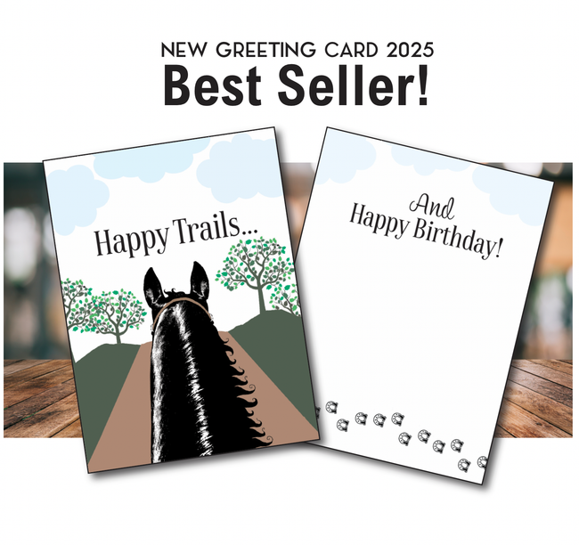 Horse Birthday Card: Happy Trails