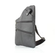 Asymmetrical Cowhide Zip Front Crossbody Bag