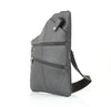 Asymmetrical Cowhide Zip Front Crossbody Bag