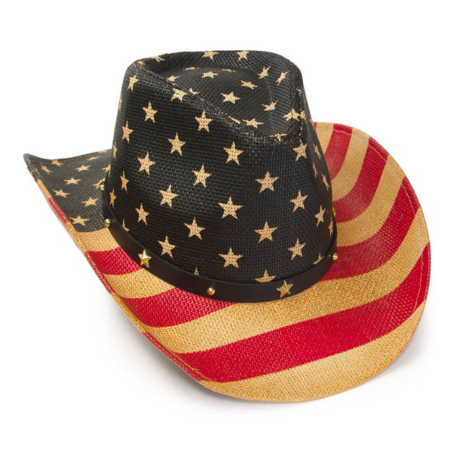 WE R-B-O Americana Straw Western Hat