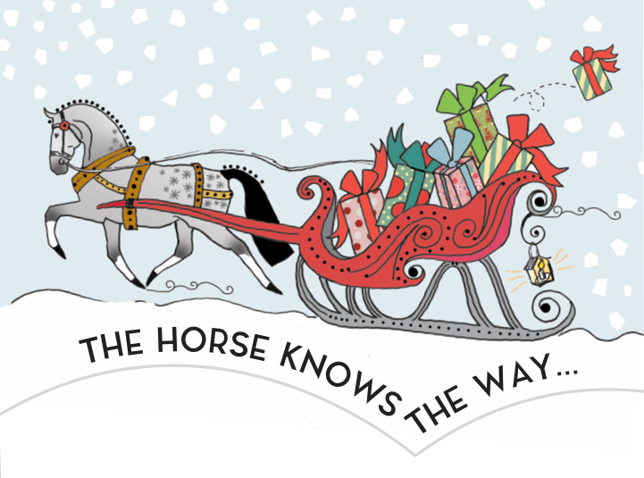 Horse Christmas Card - Santa Knows