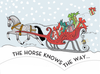 Horse Christmas Card - Santa Knows