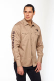 Rodeo Embroidered Logo Shirt - Khaki