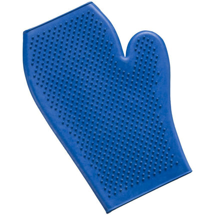 Tough1 Rubber Grooming Glove royal blue