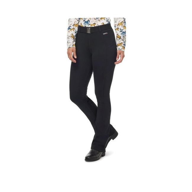 Kerrits Coolcore® Silicone Full Leg Bootcut Riding Tight in black on a model rider.