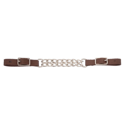 Tough1 Nylon Curb Strap with Double Chain