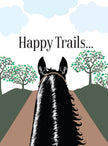 Horse Birthday Card: Happy Trails