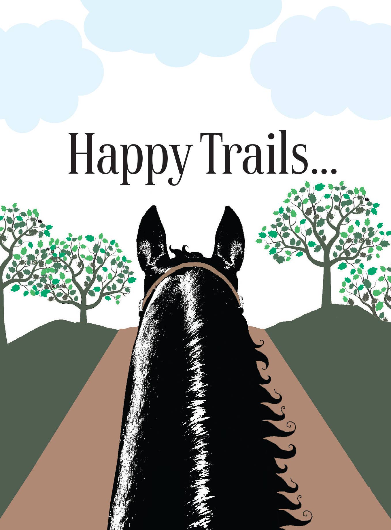Horse Birthday Card: Happy Trails