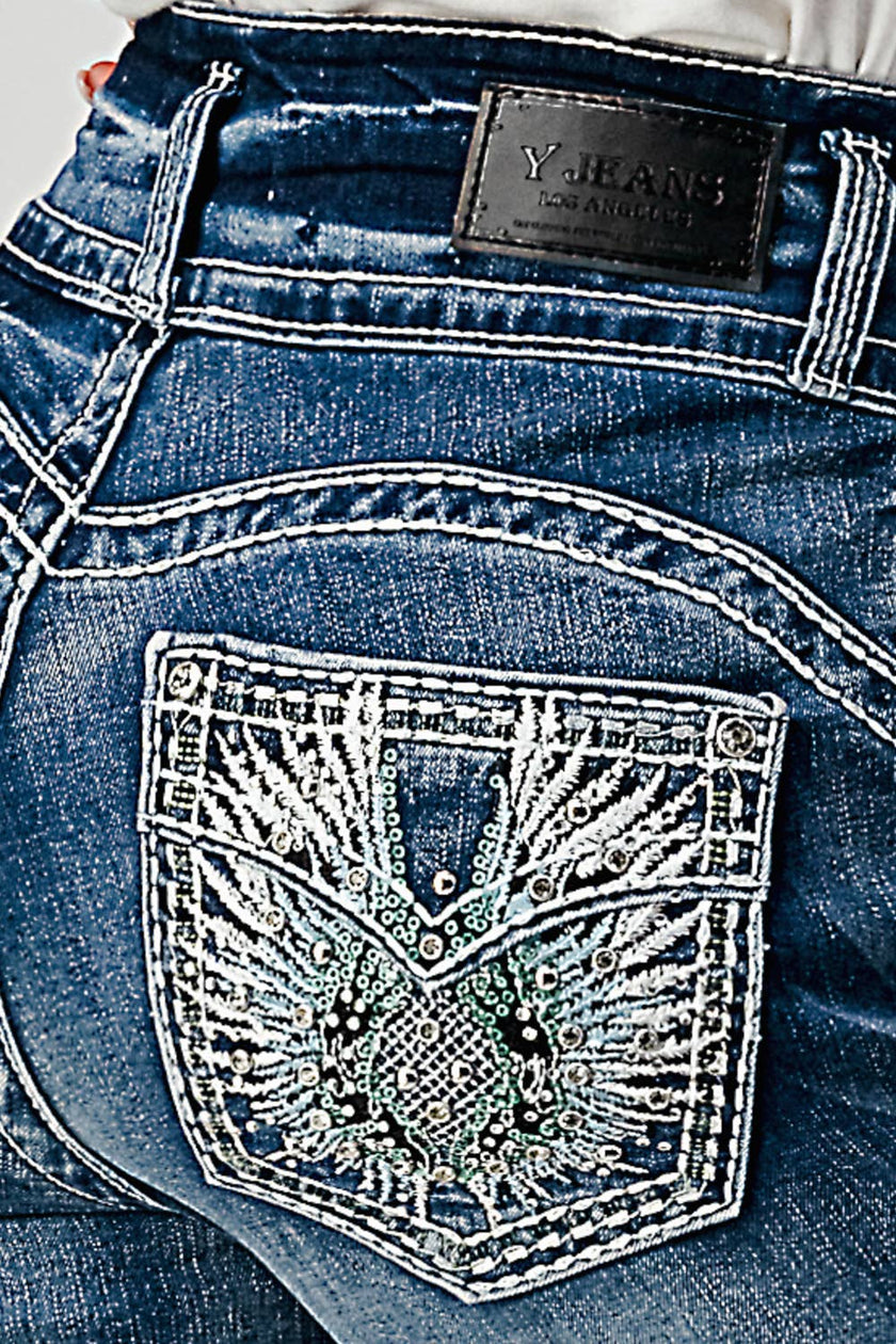 Stretchy Skinny Bling Jeans 