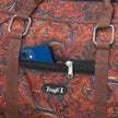 Tooled Leather Print Duffel Bag