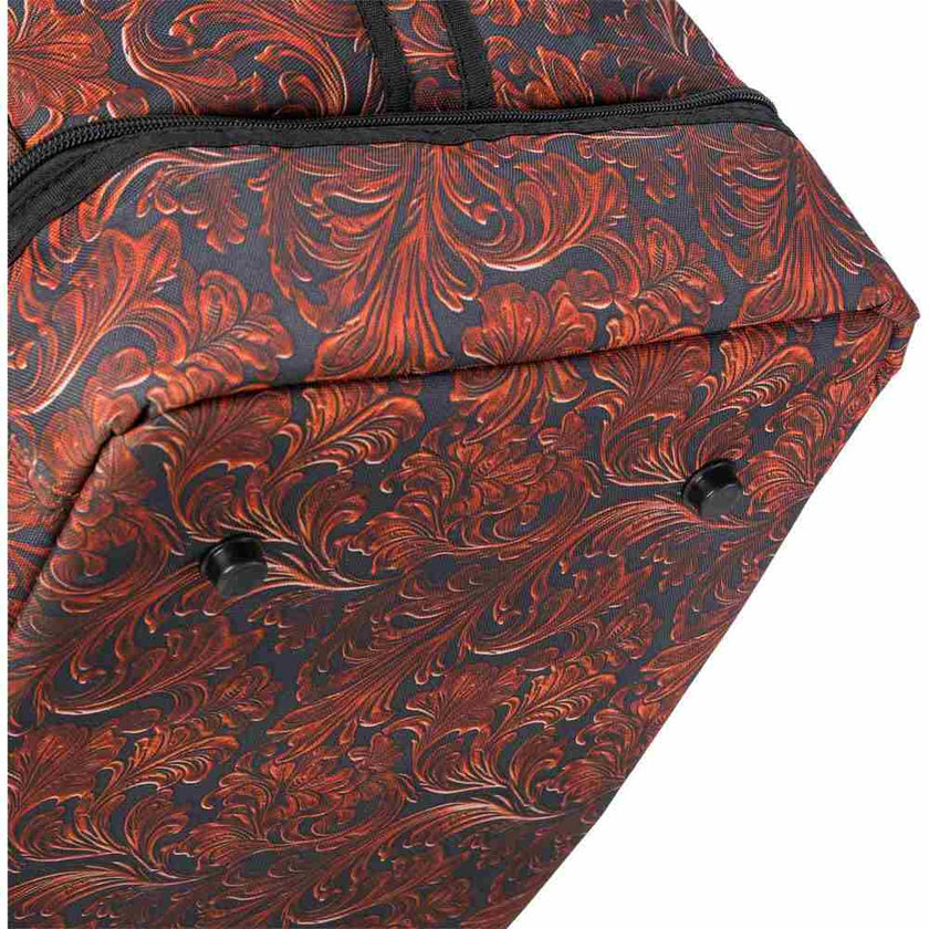 Tooled Leather Print Duffel Bag