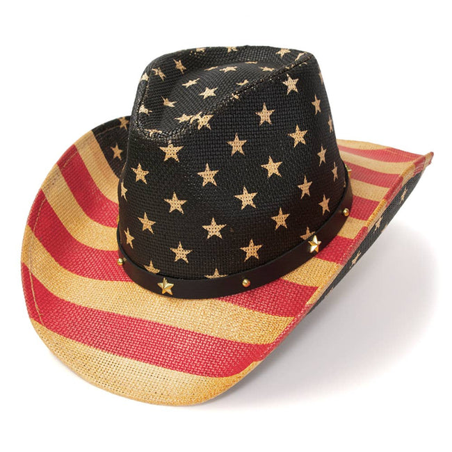 WE R-B-O Americana Straw Western Hat