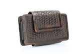 Basket Weave Horizontal Phone Case for Belt