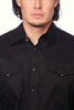 Rodeo Clothing - Men's Western Solid Twill Long Sleeves Snap Button Shirt