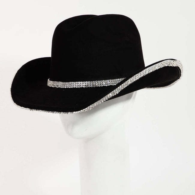 Rhinestone Trim Cowboy Hat