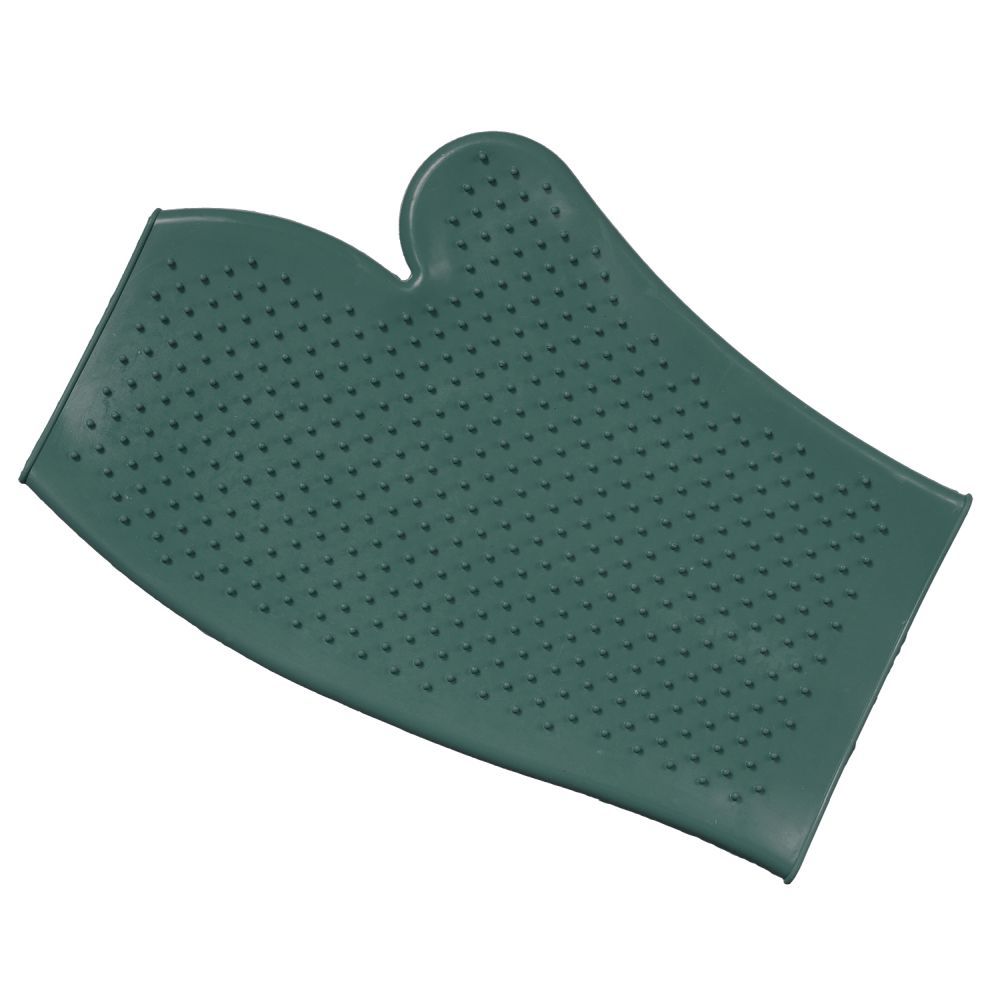 Green Tough1 Rubber Grooming Glove 