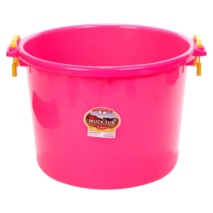 Miller Little Giant® Muck Tub Bucket in hot pink 70 qt capacity with handles.