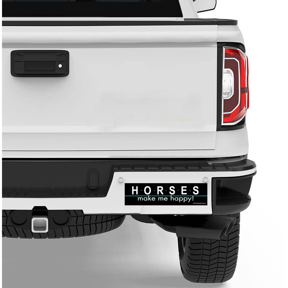 Horse Hollow Press - Horse Bumper Sticker: Horses Make Me Happy!