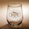 Kelley and Company - Snaffle Bit Etched Stemless Wine Glass