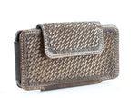Basket Weave Horizontal Phone Case for Belt